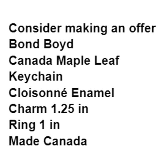Canada Cloisonné Enamel Keychain Maple Leaf Charm Souvenir Collector Silver Tone - Picture 3 of 7